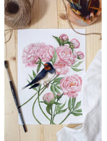 Load image into Gallery viewer, Rândunică in bujori
